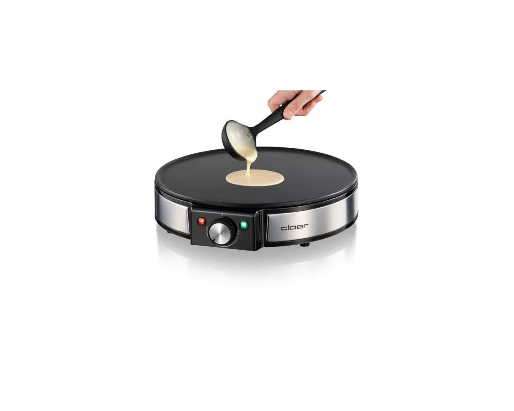 Cloer 6630 crepiera 2 crepe Nero, Acciaio inossidabile