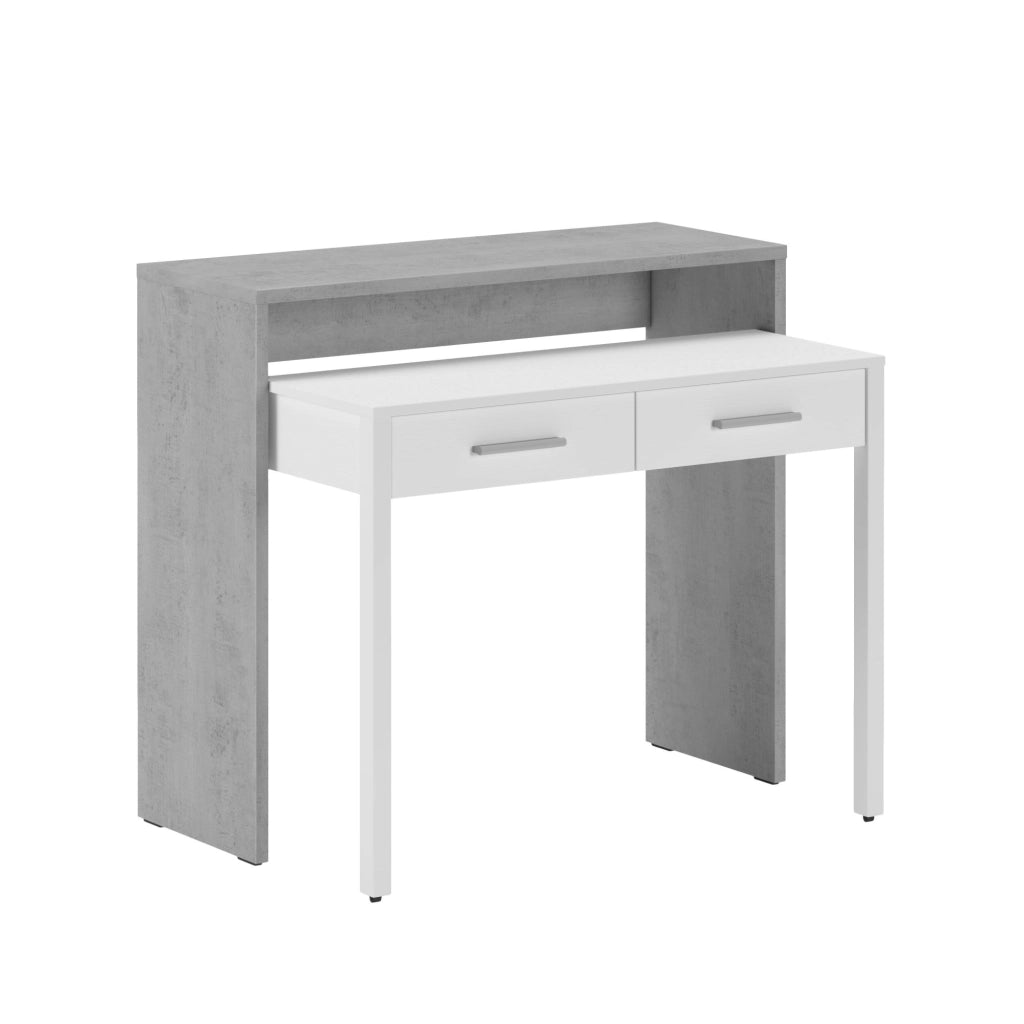Opaglio, Scrivania Modulabile, 98.6x36.6x86.9h cm Grigio