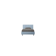 Letto imbottito 1 piazza e mezza 120x200 cm Adele - Con rete,Microfibra,Azzurro