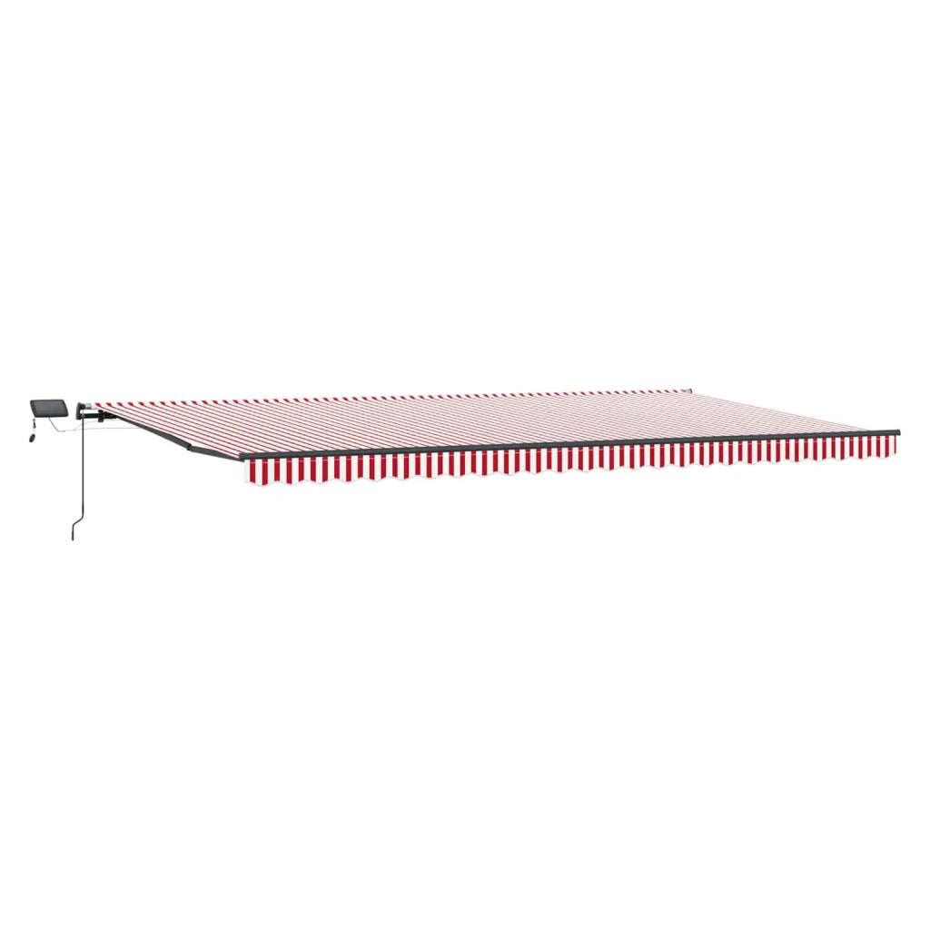 Tenda Retrattile Rosso e bianco 600 ×350 cm Tessuto 3331722