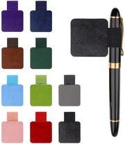 Penne adesive, 10 pezzi, penna con lappetto, cintura in gomma, matita, laccio elastico, penne in pelle, penne per quaderno, anelli adesivi robusti, penne multicolore
