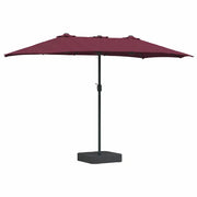 Ombrello | Parasol da giardino Rosso Bordeaux 385 x 209 x 244 cm