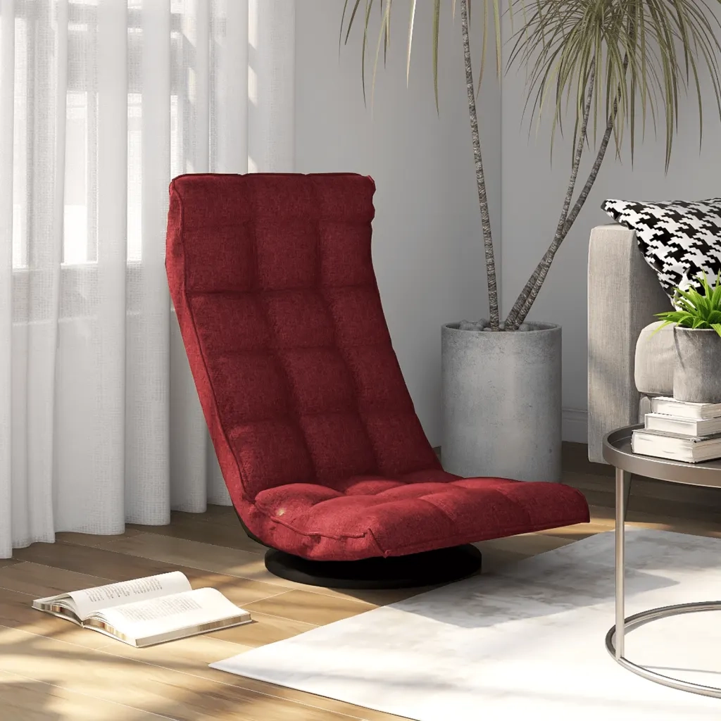 Sedia da Pavimento GirevoleRosso Vino in Tessuto CFW7825344