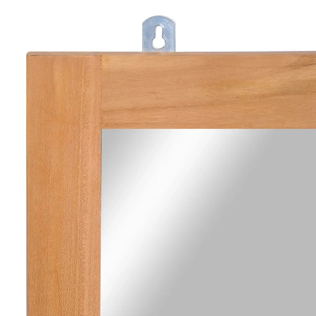 Specchio da Parete in Legno Massello di Teak 50x70 cm 246501
