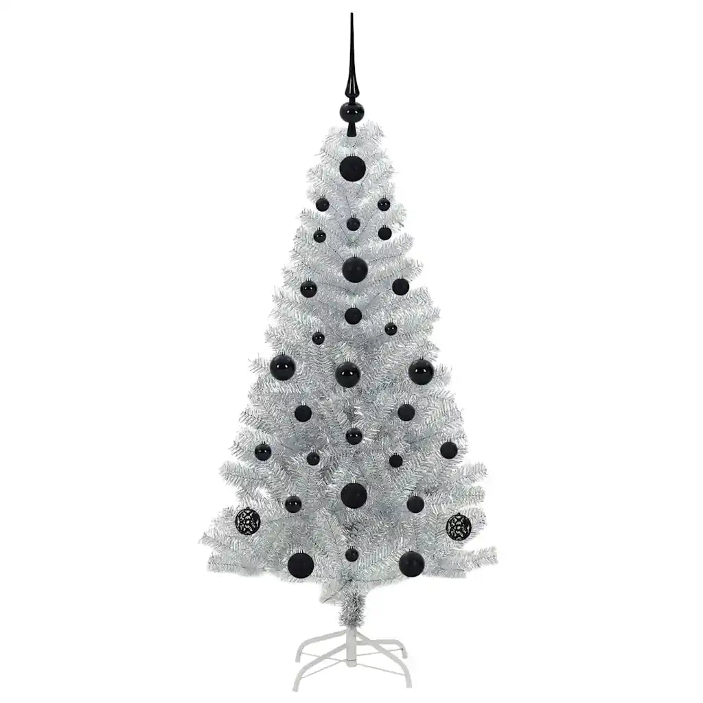 Albero di Natale con 150 LED con supporto Argento 120 cm PET 3396653
