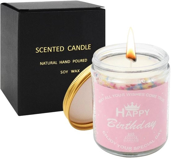 Candela a olio di semi di soia con profumo di lavanda, idee regalo per compleanno, colleghi, migliore amica, regalo di compleanno per donne, uomini, amica, amico, mamma, sorella
