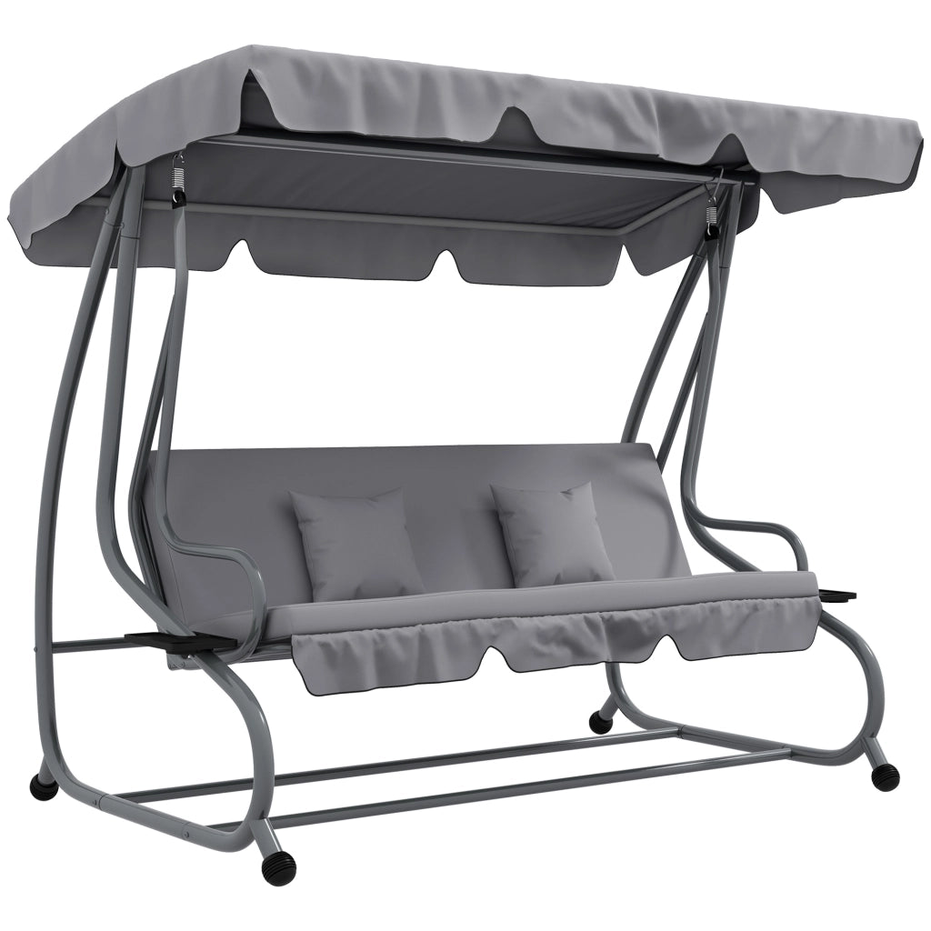 2-in-1 Tetto Inclinabile Multifunzione Alta Resistenza Carico 340kg 200×120×164cm Grigio