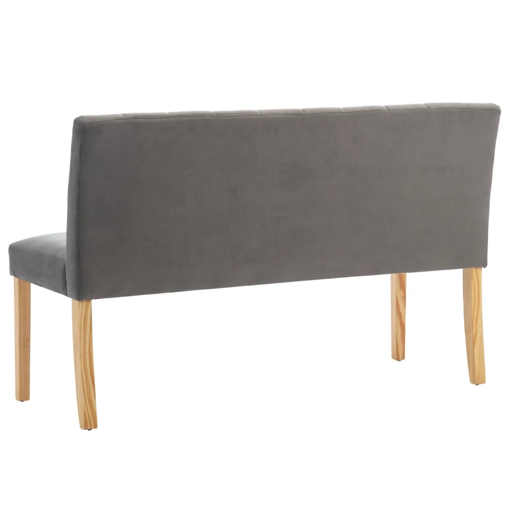 Panca-Sgabello 140 cm Grigia in Velluto