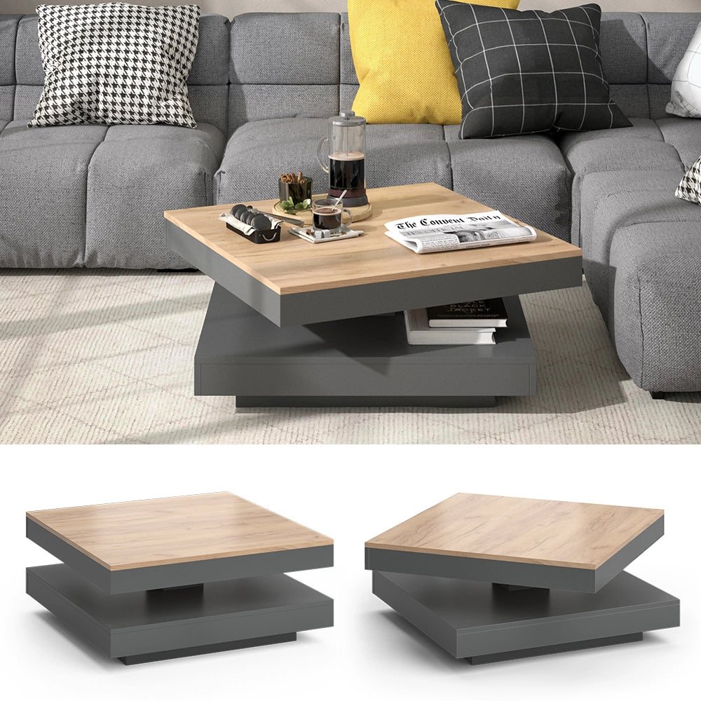 Vicco Tavolino da caffè Antracite 70 x 70 cm