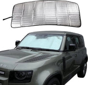 Ombreggiatore per Parabrezza con Riflettore UV per Land Rover Defender 90 110 2020-2022 - Ombrello Riflettente Flessibile per Visiera di Protezione del Veicolo
