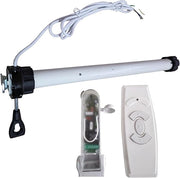 Motore Elettrico Professionale 100Kg/50Nm Silenzioso con Asta Soccorso, Centralina Sole-Vento, Telecomando - Tapparelle/Tende Sole Ø63mm