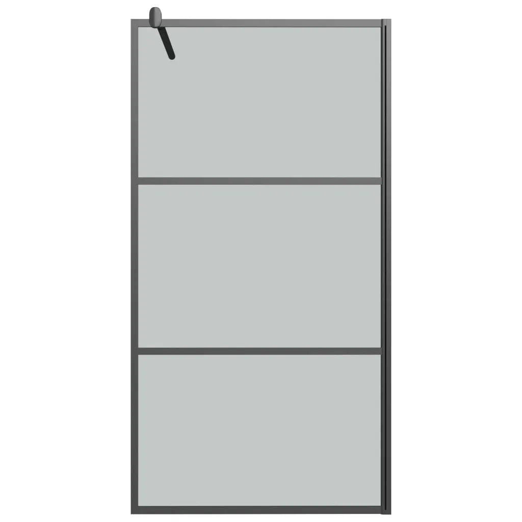 Parete Doccia Walk in 100x195 cm in Vetro Scuro ESG Nero 151891
