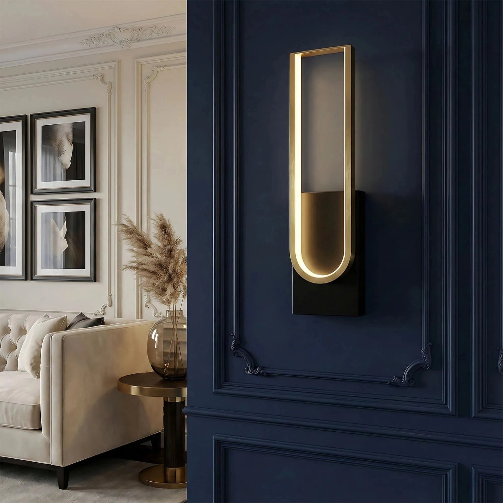 Lampada Da Parete Led App1782-w Brush Gold/black