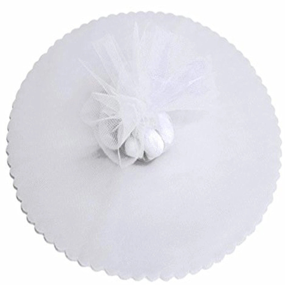 Trade Shop - 50 Veli Tulle Per Bomboniere Tondo Organza Matrimoni Battesimi Lauree Confetti -