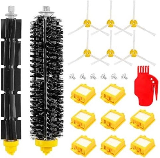 Accessori di ricambio per iRobot Roomba serie 700, 760, 770, 772, 774, 776, 780, 782, 790, 23 pezzi, set di filtri, set di setole.