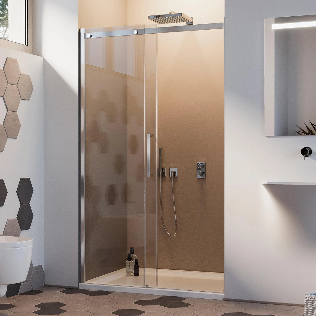 Porta Doccia 120CM H200 Vetro Trasparente 8mm Versione Sinistra con Easy-Clean mod. Prime