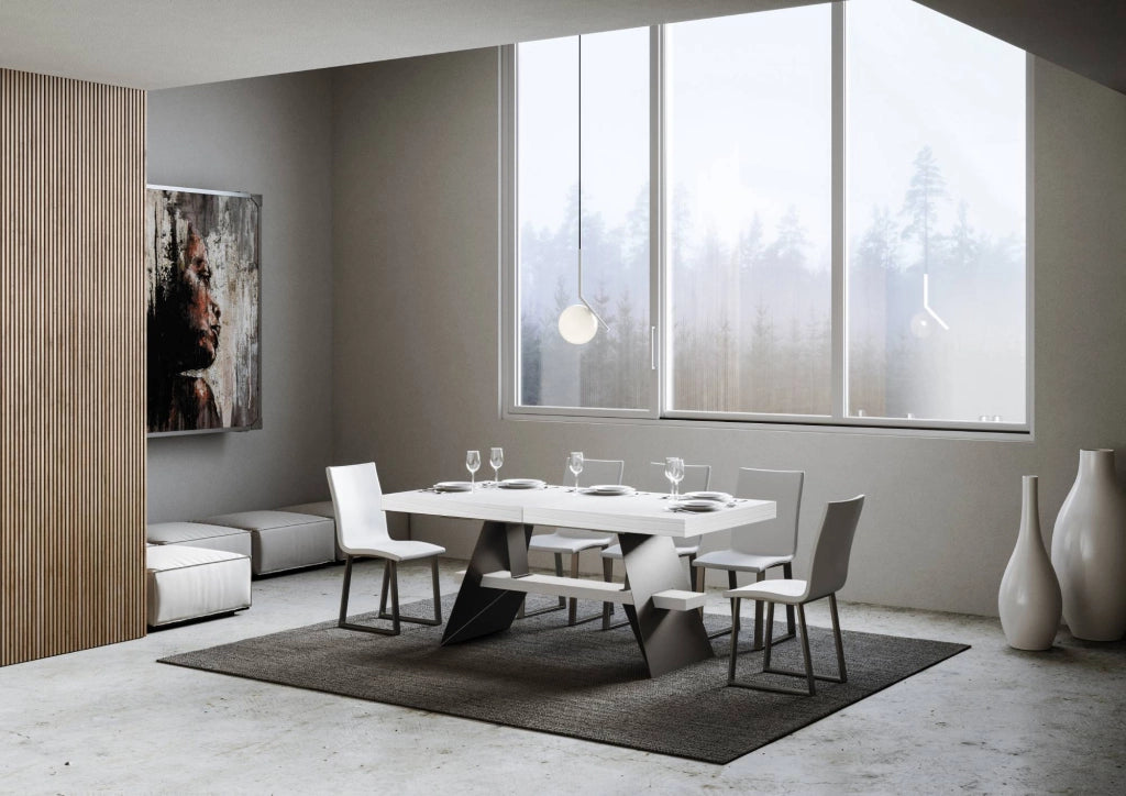 Tavolo Allungabile 180-284x90x77 cm Baita Bianco Frassino