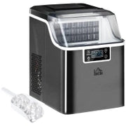 Macchina per Ghiaccio 20kg in 24 Ore, 24 Cubetti in 14-18 Minuti e Sistema Autopulente, Nero