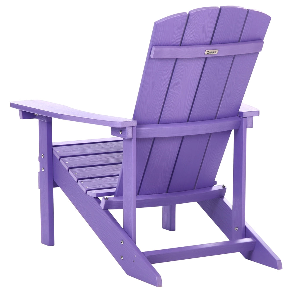 Sedia da giardino in plastica viola resistente agli agenti atmosferici in stile moderno