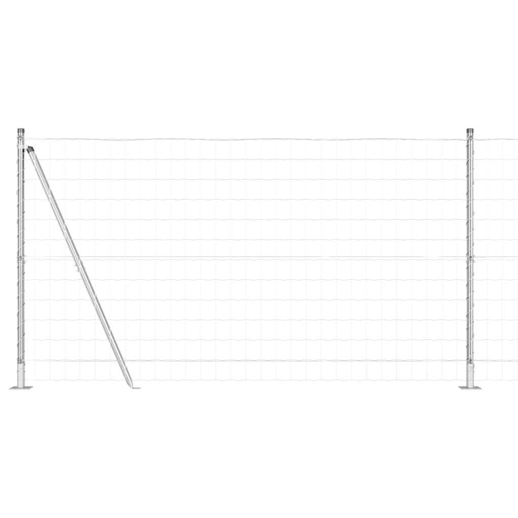Recinzione Euro con 13 pali flangiati 1,2x25 m Acciaio zincato