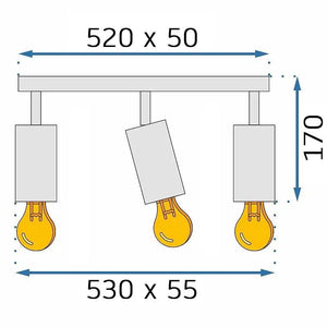 Lampada Da Soffitto APP1243-3C Black
