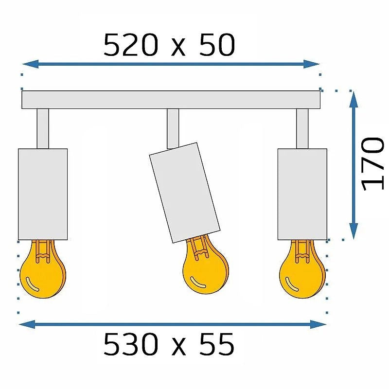 Lampada Da Soffitto APP1243-3C Black