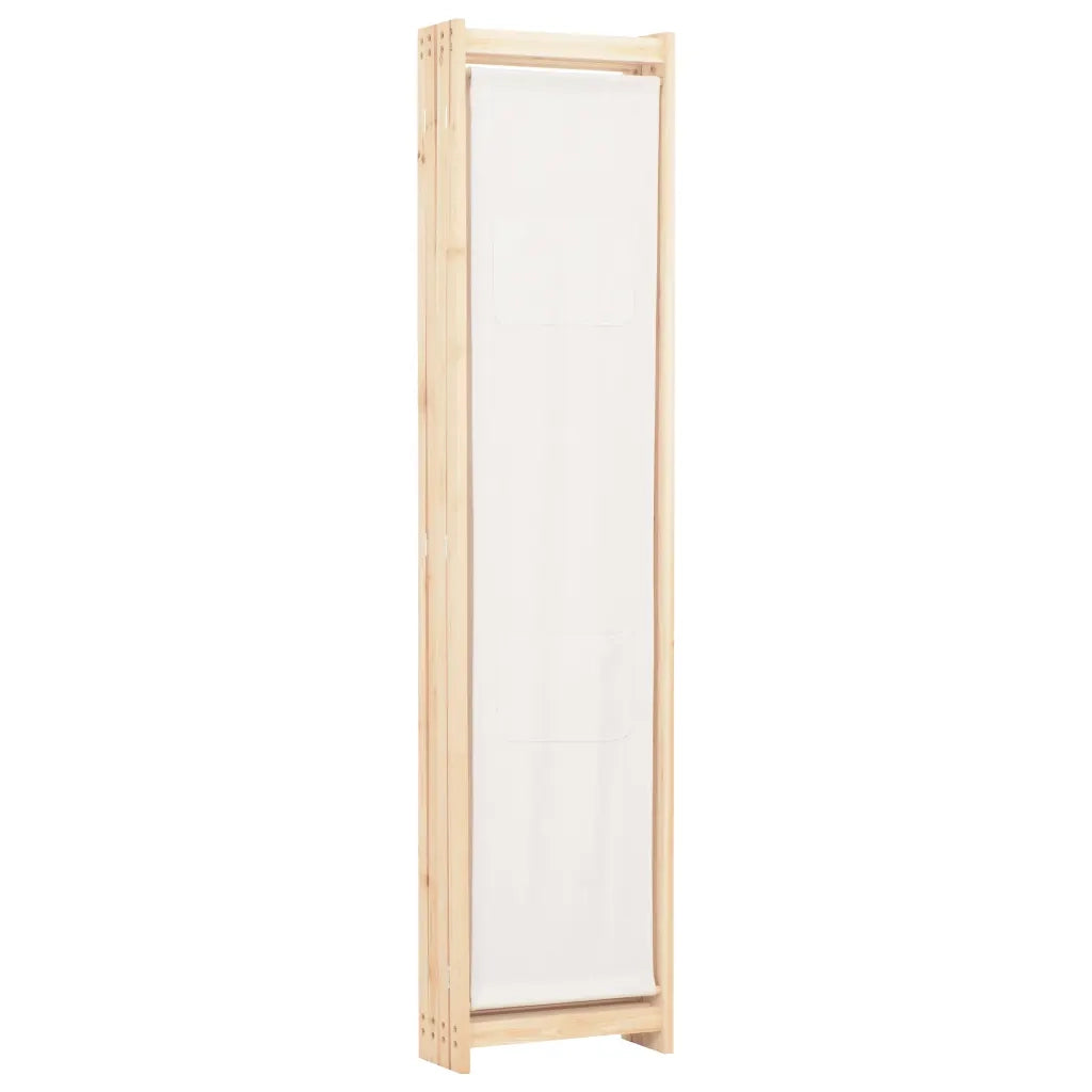 Divisorio a 4 Pannelli Crema 160x170x4 cm in Tessuto 248173