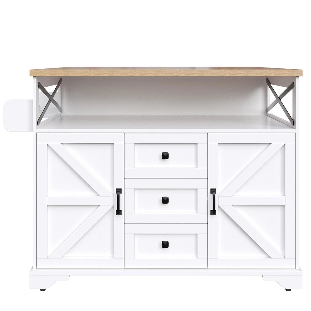Carrello di servizio da cucina con ruote - Xylo - Tavolo pieghevole, illuminazione LED, scaffali per snack, multifunzionale