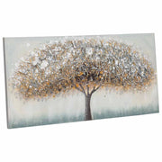 Quadro dipinto a mano con rilievo marrone 50x100x3h