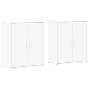 Buffet credenza cassettiera armadio mobile contenitore organizer per cucina soggiorno salotti set da 2 60 x 31 x 70 cm legno ingegnerizzato bianco 02_0036674