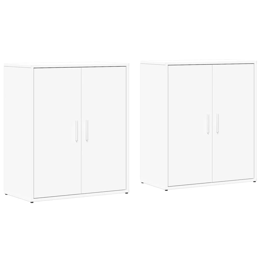 Buffet credenza cassettiera armadio mobile contenitore organizer per cucina soggiorno salotti set da 2 60 x 31 x 70 cm legno ingegnerizzato bianco 02_0036674