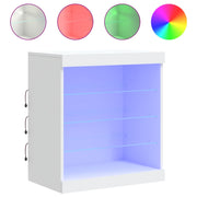 Credenza | Madia | Buffet da pranzo | Armadio da pranzo con Luci LED Bianca 60,5x37x67 cm