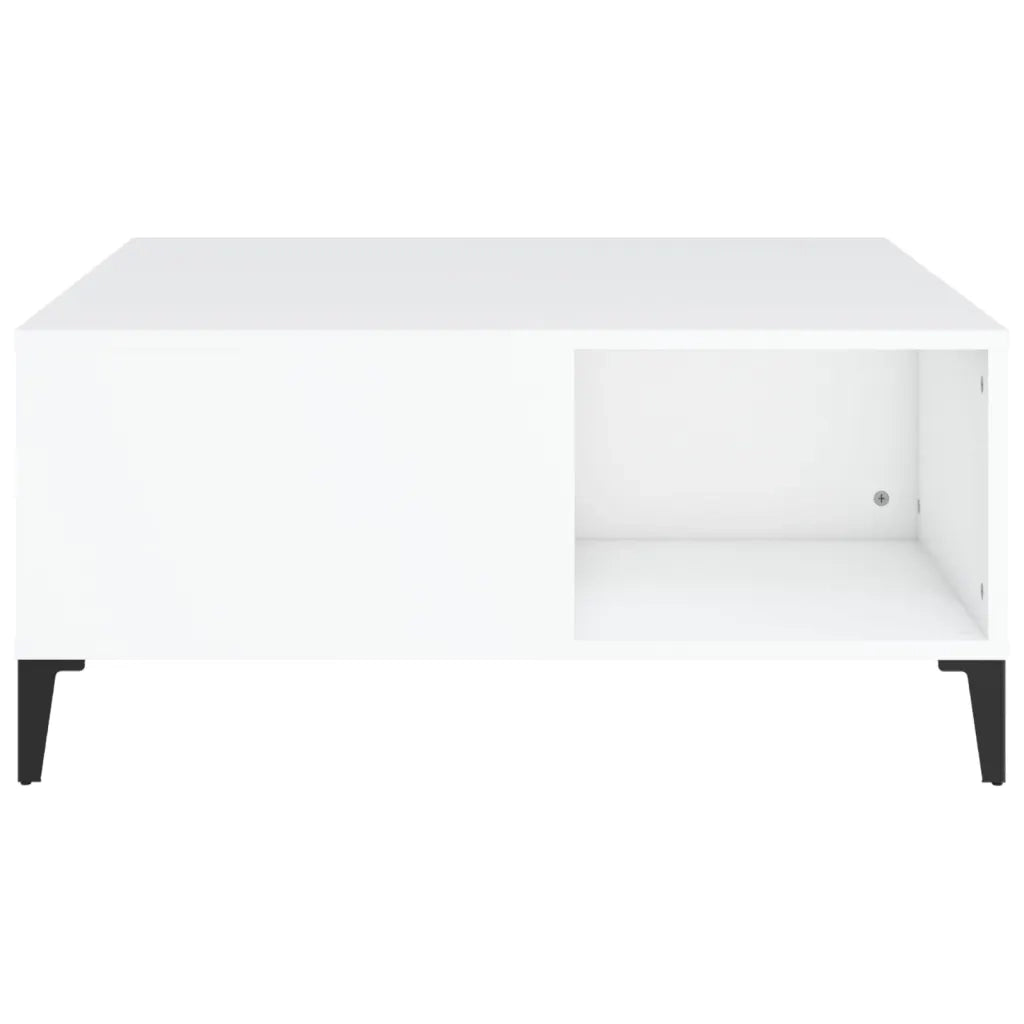Tavolino da salotto | Tavolino da caff¨¨ | Tavolino da Soggiorno Bianco 80x80x36,5 cm in Legno Multistrato