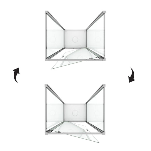 Box Doccia 3 Lati 80x75x80 cm 1 Anta Battente in Cristallo Trasparente 6mm H185 Fosterberg Koge Trio