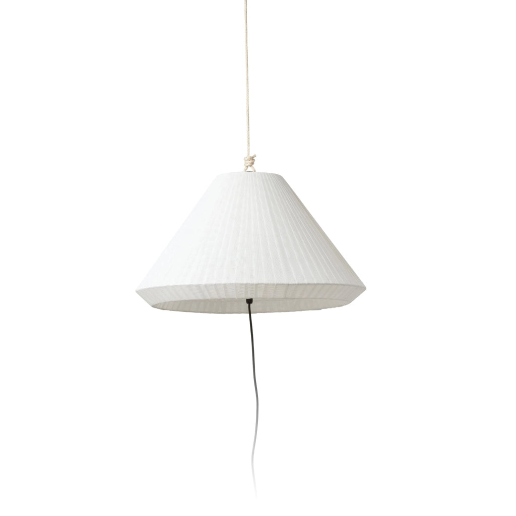 FARO BARCELONA 71584-05 - Saigon out Lampada Portatile e Sospensione Grigia/Bianco Opaco T70 Crema Hole cap