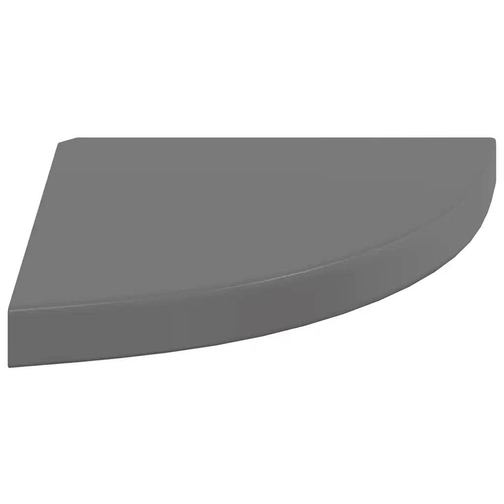 Scaffale Angolare a Parete Grigio Lucido 35x35x3,8 cm in MDF cod mxl 59997