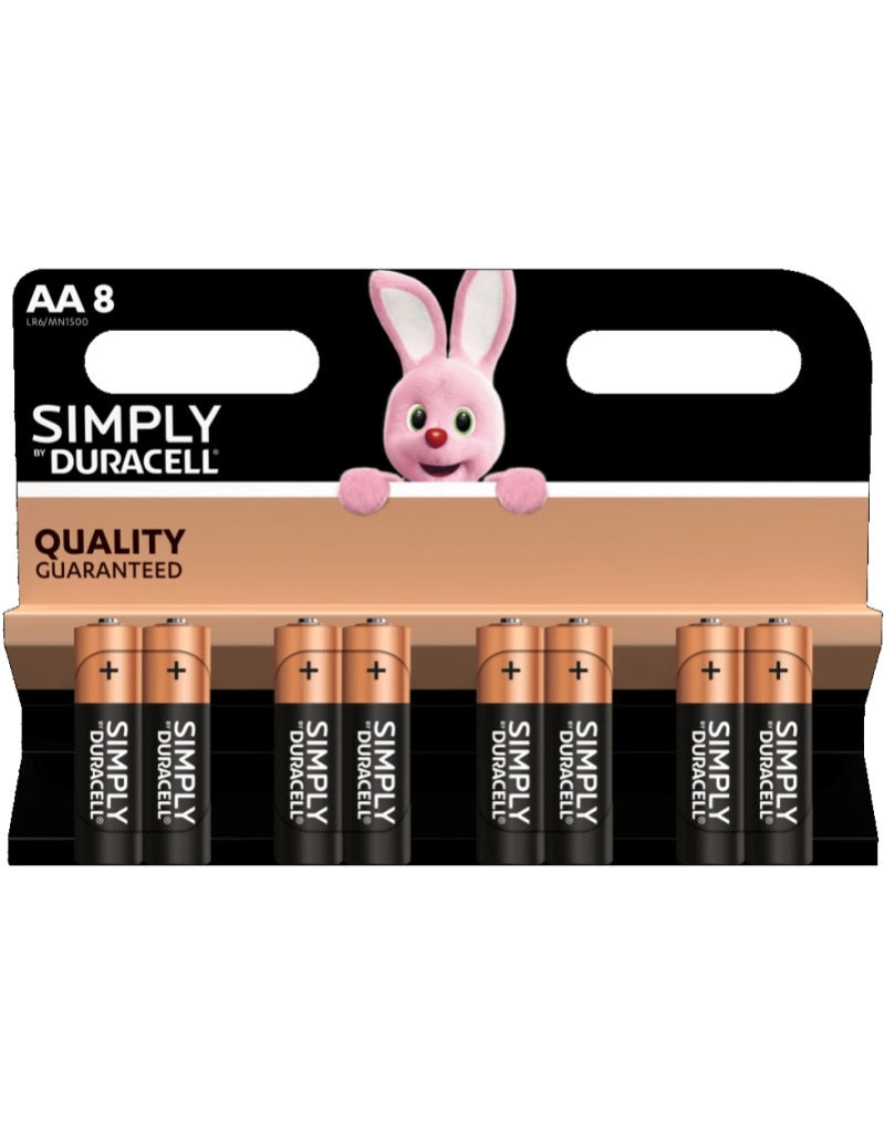 PILE 'SIMPLY' STILO SERIE 8 Blister 8 Pezzi - 12 pezzi- DURACELL