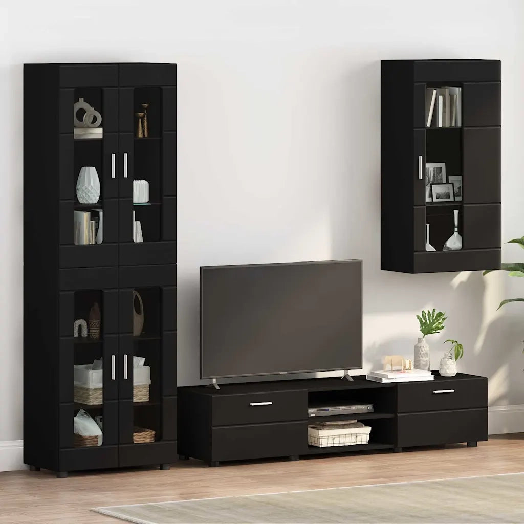 Armadio in Legno Nero 50 x 29 x 100 cm Legno multistrato CFW3770706