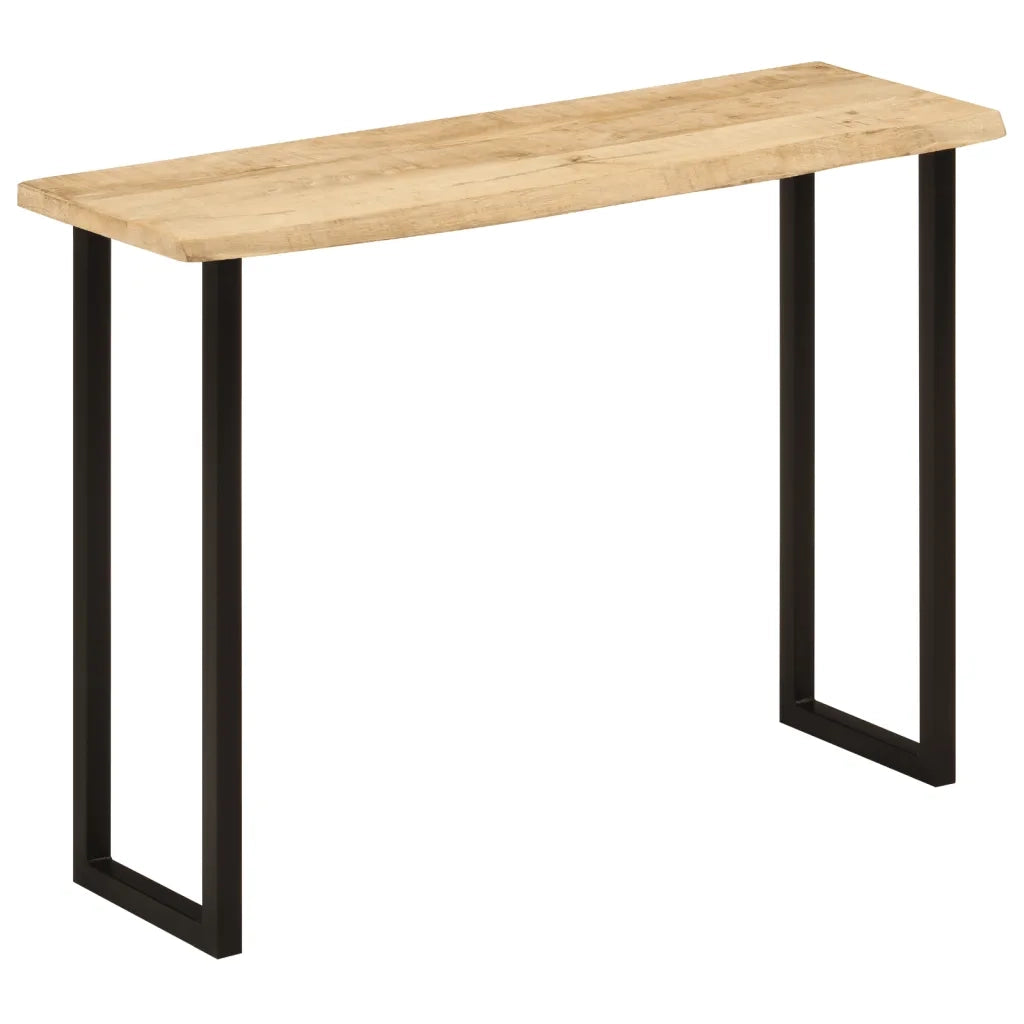 Tavolo Consolle Bordi Vivi 105x33x76 cm Legno Massello di Mango