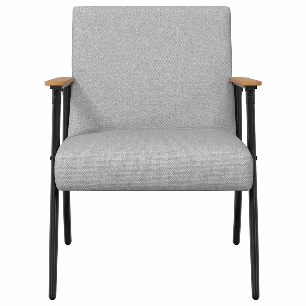 Poltrona-Divano Sedia-Poltroncina Grigio Nuvola Tessuto 242809