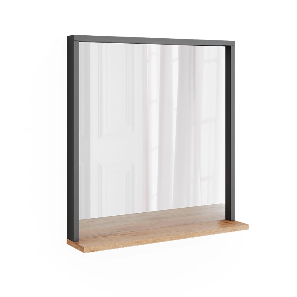 Vicco Guardaroba da ingresso Antracite/quercia dorata 57 x 60 cm con specchio