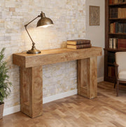 Consolle in legno dallo stile rustico, 160 cm, pratica e versatile