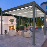 Pergola bioclimatica Ombréa VS autoportante 4x6M - Antracite/bianco