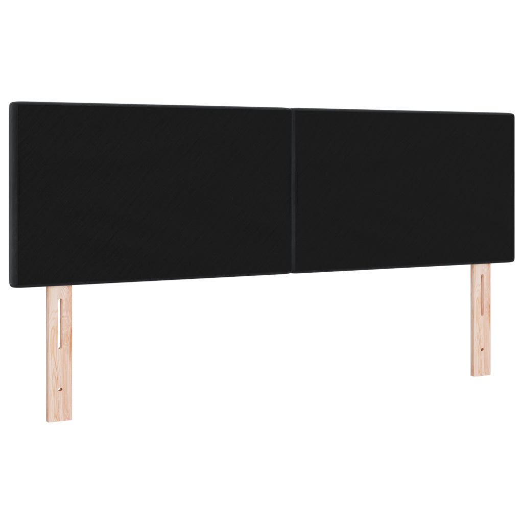 Testata LED Tufted con Bottoni Nera 72 cm Velluto