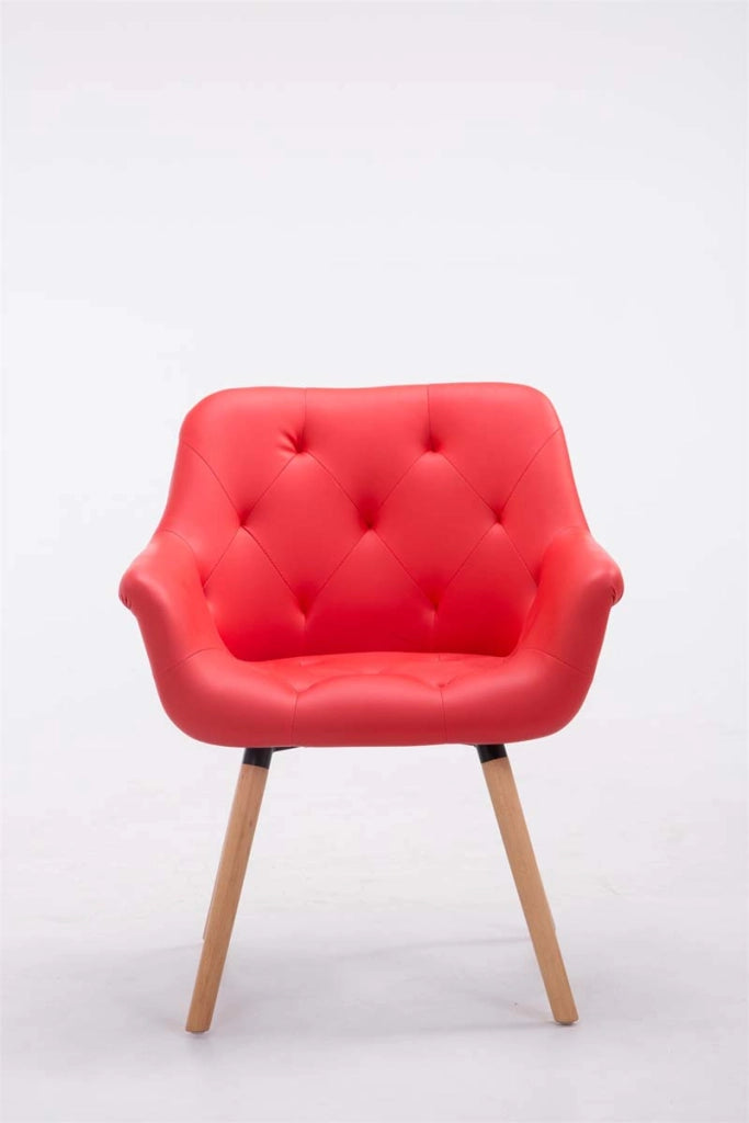 Sedia da pranzo CASSIDY in similpelle rosso,natura