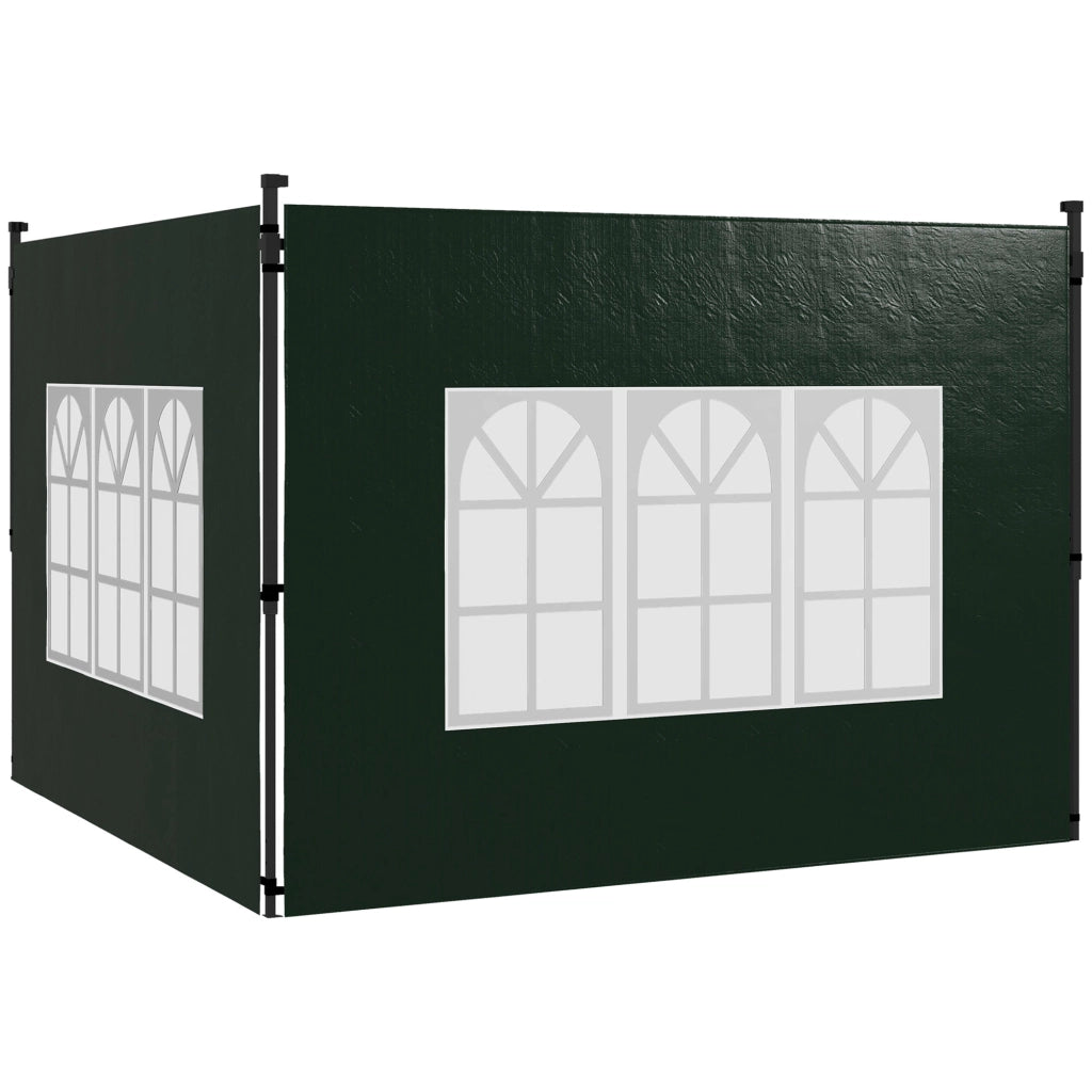 Pareti laterali per gazebo 3x3 m e 3x6 m ¨C zephmum ¨C Verde 293x193 cm