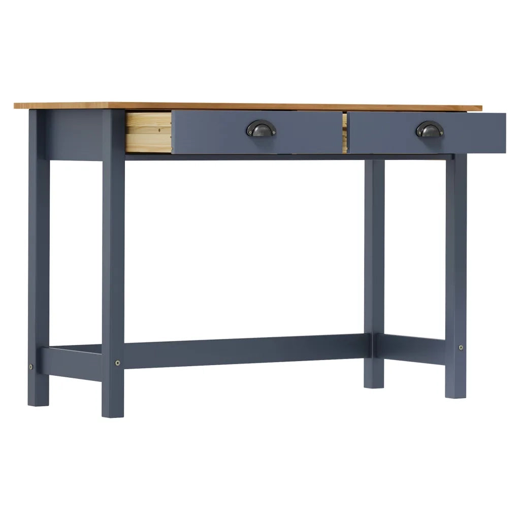 Consolle | Tavolo d'Ingresso Hill con 2 Cassetti Grigia 110x45x74 cm Legno Pino
