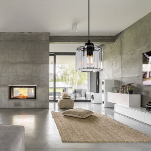 Lampada Da Soffitto Cristallo Black APP511-1CP