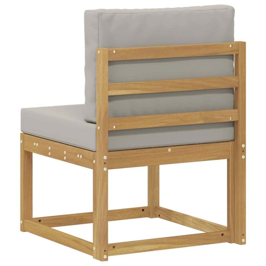 Set di divani da esterno Bianco e Grigio Chiaro 59 x 63 x 73 cm