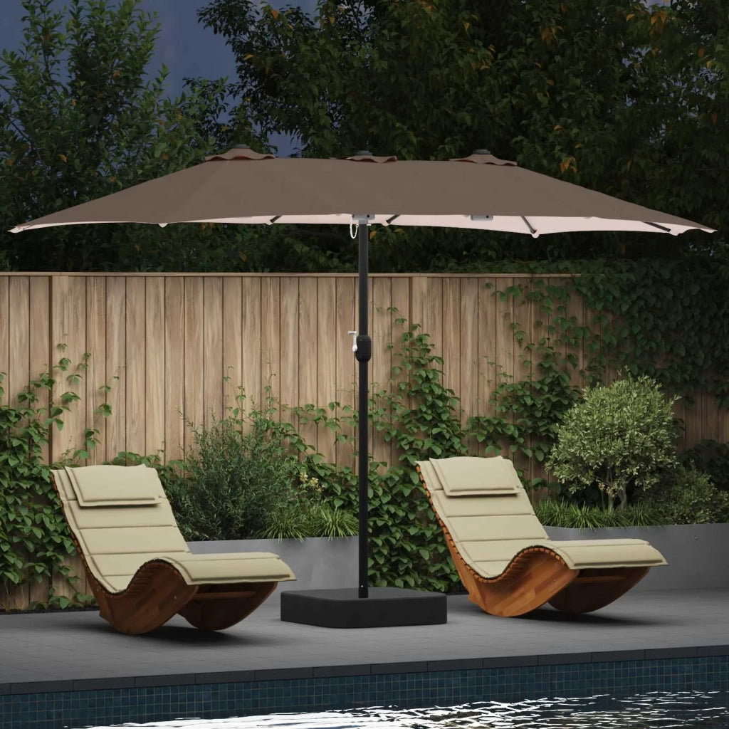 Ombrello da giardino Talpa 385 x 209 x 244 cm Poliestere 42003286
